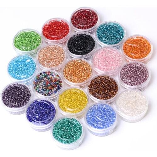 Czech Glass Seed Beaded for Jewelry Making 12/0 2mm Multicolor Round Beads for Charms Bracelets Beading Crafting Christmas Gift
