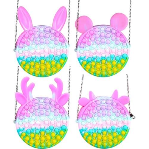 Big Size Macaron Bag Push Bubble Autism Puzzle Relaxing Reliver Stress Antistress Decompression Toy Adult Kids Christmas Gifts