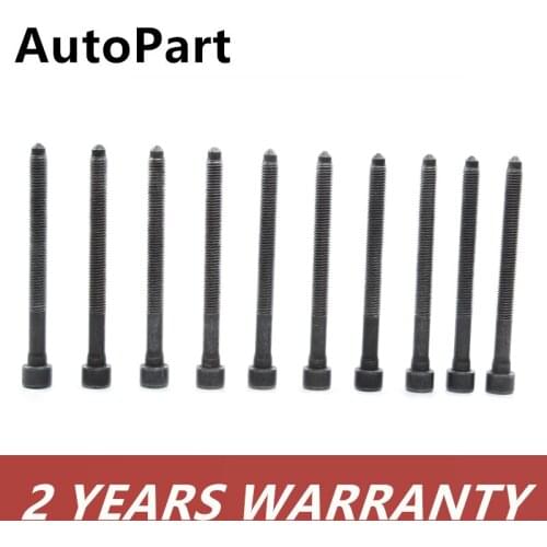 06D 103 385D 10PCS Cylinder Head Bolt Screw For VW Passat CC Golf Beetle Jetta Audi A3 A4 A6 Q5 Skoda Seat 1.8T/2.0T 06D103385D