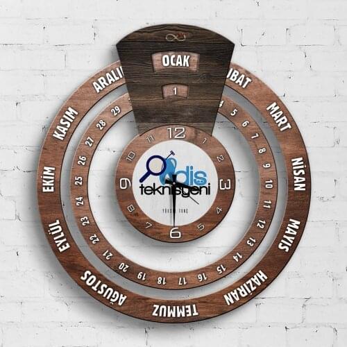 Personalized Professional Dental Technician Infinite Mayan Calendar Wooden Wall Clock