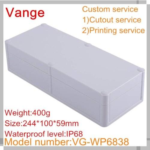 2pcs/lot mold extrusion shell box 244*100*59mm IP68 waterproof ABS plastic apparatus enclosure case for sensor module device