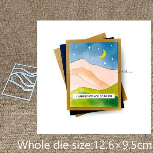 XLDesign Craft Metal stencil mold Cutting Dies Moon hillside frame scrapbook die cuts Album Paper Card Craft Embossing
