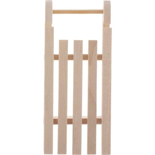 1:12 Scale Dollhouse Miniature Wooden Sledge Snow Sled Unfinshed DIY Painted