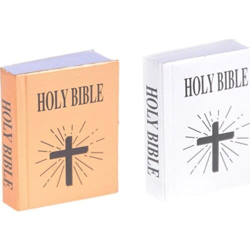 1/6 Scale Mini English Edition Holy Bible Book Dollhouse Miniature Scene Decoration Dolls Accessories
