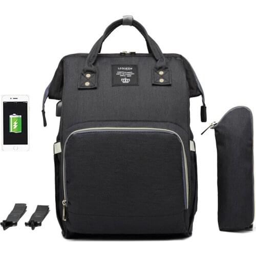 Latest Improved Style Waterproof Multifunctional Travel Diaper Backpack Baby Bag For Mother Nappy Maternity Bag Phone Charger