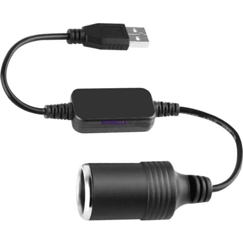 New 5V 2A USB Male to 12V Car Cigarette Lighter Socket Converter Cable Adapter for DVR Car-charger Electronics Auto Accessories