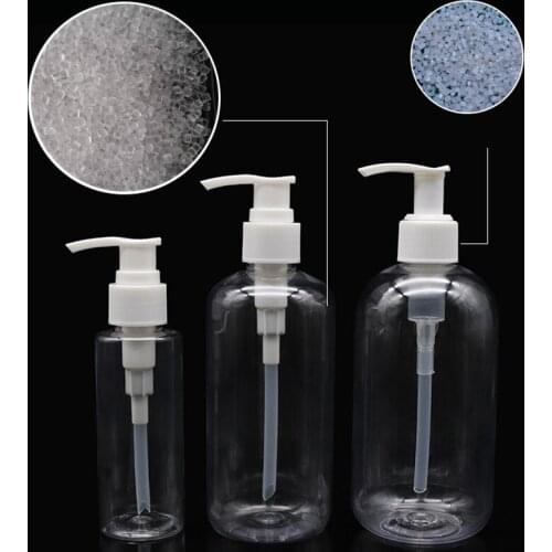 Clear Plastic Thickened Bottles with Pumps Dispensers Refillable Liquid Soap Transparent Round Bottles D1