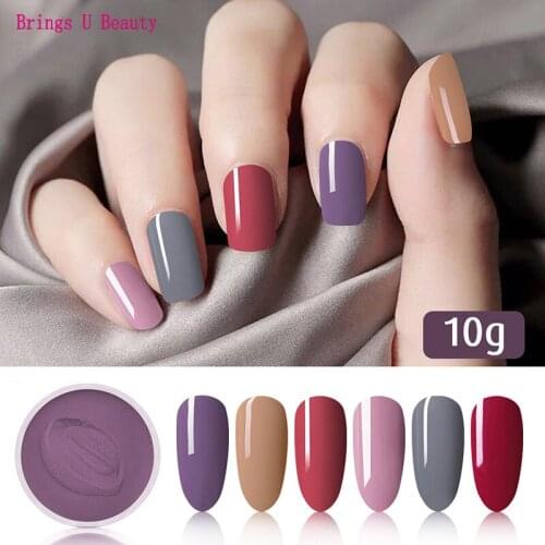 6 box/set 10g/box Very Fine Purple Color Series Nail Dipping Powder Easy Operate Long Lasting Natural Dry Without Lamp Cure