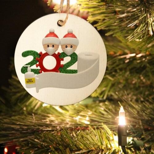 Christmas Decoration Pendant Gift Hanging Ornament Face Masks Hand Sanitized Ceramics Ornament Birthdays Party Decor