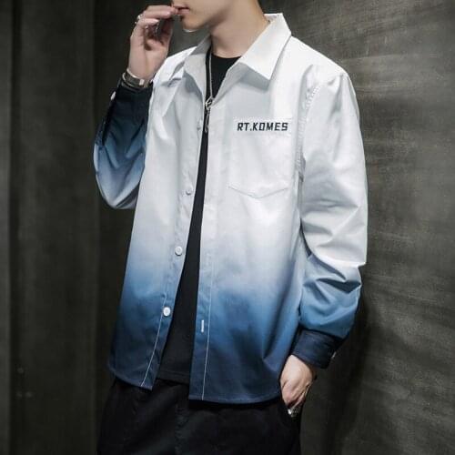 Fashion Long Sleeve Men’s Casual Shirt Korean Style Loose Shirts For Men Turn-down Collar Man Shirts Clothes Harajuku Streetwear