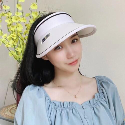Sun Hat Female Anti-ultraviolet Empty Top Hat UPF50+ Sunscreen Summer Outdoor Sun Hat Summer Hats for Women Beach Hat Visor