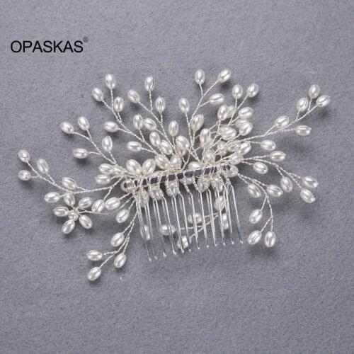Bride Comb Wedding Handmade Simulated Pearl Bridal Hair Pin Women Headwear Jewelry Hair Accessories VL