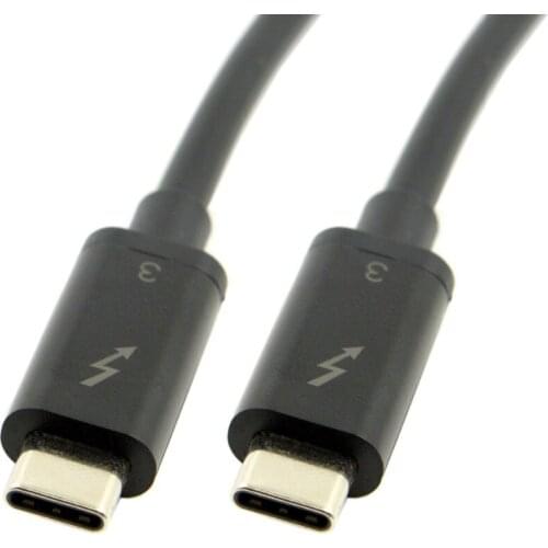 Xiwai Thunderbolt 3 USB 3.1 USB-C Male to Thunderbolt 3 Male 40Gbps Cable for Dell XPS13 50cm 1M 2M Black