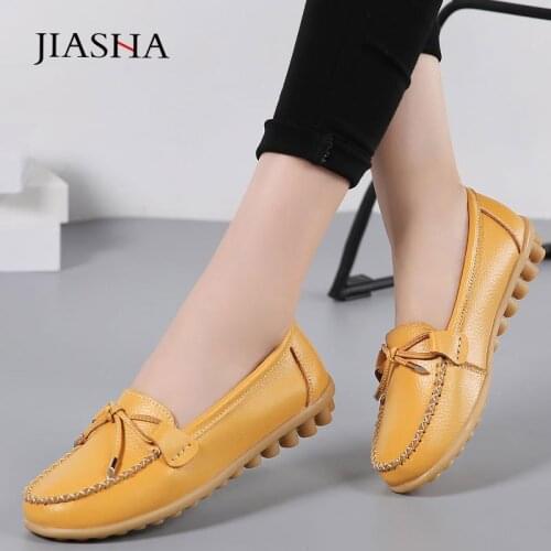 Women flats shoes 2021 genuine leather shoes flat mother shoes woman non-slip comfortable women casual shoes ladies plus size