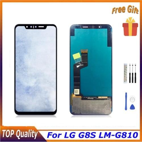 6.2" AAA+ Screen For LG G8S ThinQ LMG810 LMG810EAW G810 2019 ThinQ LCD Touch Display Digitizer Assembly with Frame Repair Tools