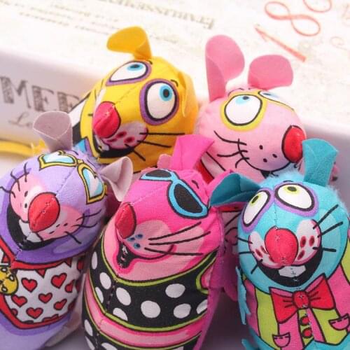 Cat Product Fat Cat Pet Toy Fat Cat Canvas Toy Colorful Mouse Fat Cat Toy With Catmint Catnip Funny 1PC