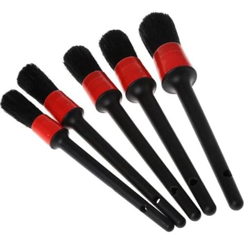 10sets wholesale Natural Boar Hair Detail Brush Set Automotive Detailing Brushes