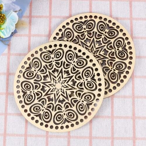 2Pcs DIY Bag Accessories DIY Wooden Creative Wirebag Material for Ladies