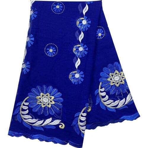 2021 Muslim Fashion Cotton Embroidered Scarf Style Headscarf Turbans for Women Foulard Africain Femme Headtie MS112