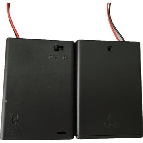 3XAA 3AA Waterproof battery holder 3XLR6 4.5V battery box 3X1.5V battery case with ON/OFF switch 6''wires,500pcs/lot