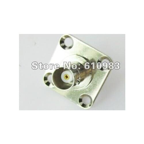 5 pieces/lot) Wholesale BNC female 4 Hole Panel Mount Jack with solder cup RF connector