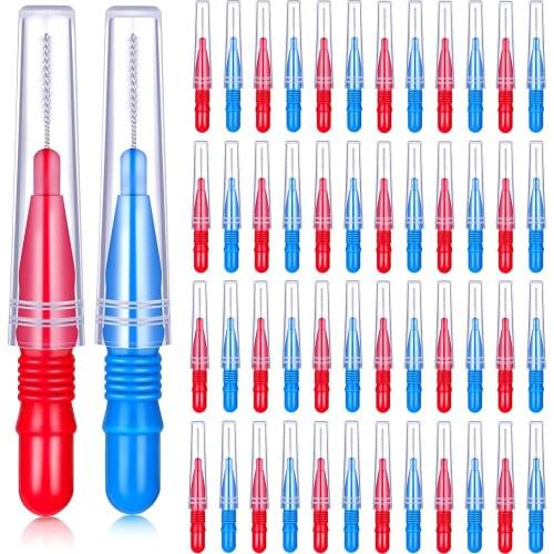 50 Pcs Interdental Brush Teeth Soft Dental Picks Tooth Floss Interdental Brush Refill Dental Flosser Toothpick Cleaners Tooth Cl