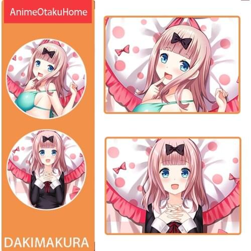 Anime Manga Kaguya-sama: Love Is War Fujiwara Chika Throw Pillow Cover Hugging Pillowcase Otaku Bedding Dakimakura Pillow Case