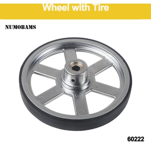 R60222 Wheel with Tire/DIY Robot metal gear/free shipping