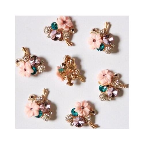 Free Shipping Wholesale 40pcs/lot 22X24mm Flatback Rhinestone Button Flatback Button For Hair Flower Wedding Invitation LSFY0501