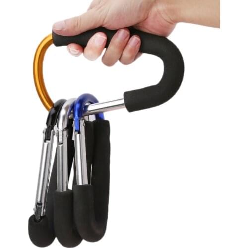 Big Sponge Carabiner Baby Carriage Hanger Stroller Handle Shopping Bag Clip Hook U2JB
