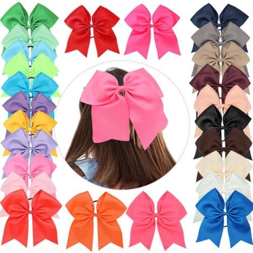Colorful Childrens Headdress Bowknot Hair Tie 8 Inch Cheerleader Swallowtail Rubber Band
