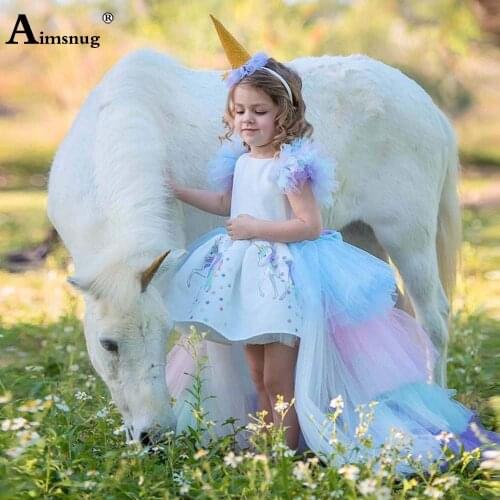 Baby Girls Sweet Cake Dresses England Style 2021 Mermaid Mid-Calf Dress Children Princess Birthday Party Dress Kids Clothing