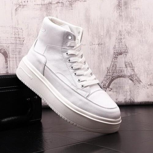 ERRFC New Arrival Designer High Top Mens White Casual Comfort Shoes Lace Up Flat Platform Trending Leisure Younger Zapatos