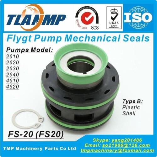 FS-20 , FS20, 20mm shaft size replace of ITT Flygt plug-in Mechanical Seals for Xylem Flygt 2610,2620,2630,2640,4610,4620 Pumps
