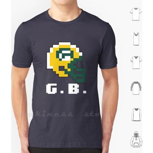 Green Bay Tecmo T Shirt Cotton DIY Print Green Bay Cool Go Pack Go Cow Tipping Cheese Cheesehead Aaron Says Relax