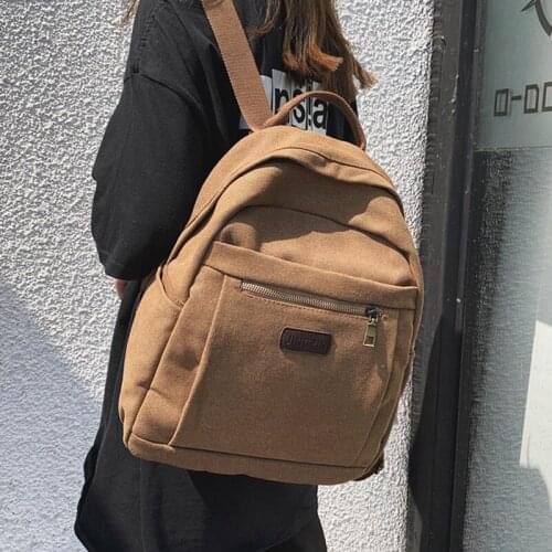 Backpack Large Capacity Canvas School Bag Korean Fashion Backpack Casual Bag 2020 New Designer Bag Women Men