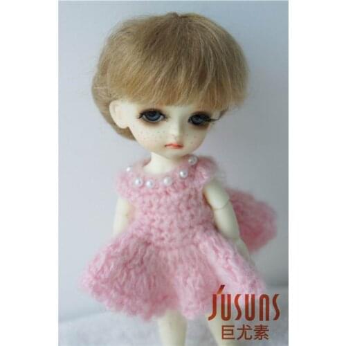 JD049M 1/8 Cute doll mohair wigs 5-6inch Up Style BJD wigs 13-15CM doll accessories