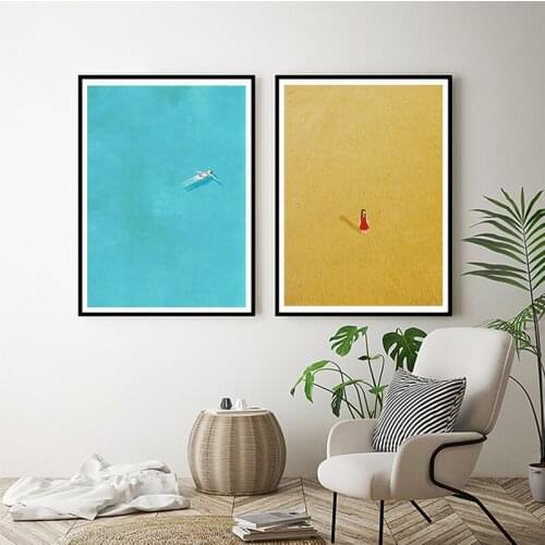 GoldLife Nordic Style lonely Girl Canvas Painting Wall Art Pictures For Living Room Modern Home Decor Posters And Prints