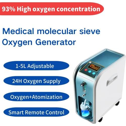 In stock! oxygen generator negative ion with remote control home double oxygen generator oxygen suction machine 220v