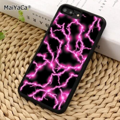 MaiYaCa Electric Pink Phone Case Cover for iPhones 5 SE 6 6s 7 8 X XR XS 11 12 Pro max samsung galaxy S6 S7 S8 S9 S10 Plus