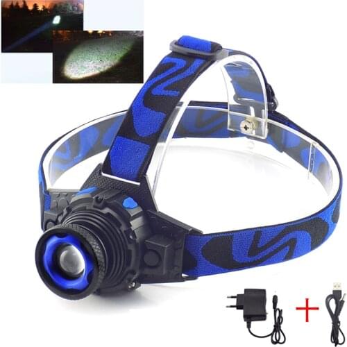 Powerful Led Headlamp flashlight Rechargeable Battery frontal Light Q5 zoomable Head Lamp Torch Headlight For Fishing Camping