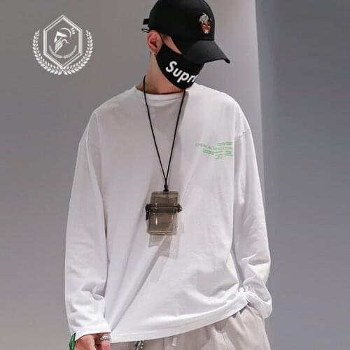 Men Fashion Loose Print Casual Pullover Hip Hop Sweatshirts