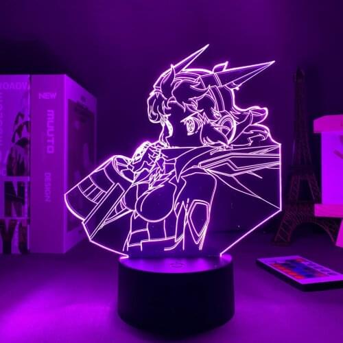 16 Colors Nightlight Anime 3d Lamp Symphogear Hibiki Tachibana LED Night Light Child Birthday Gifts Dropshipping