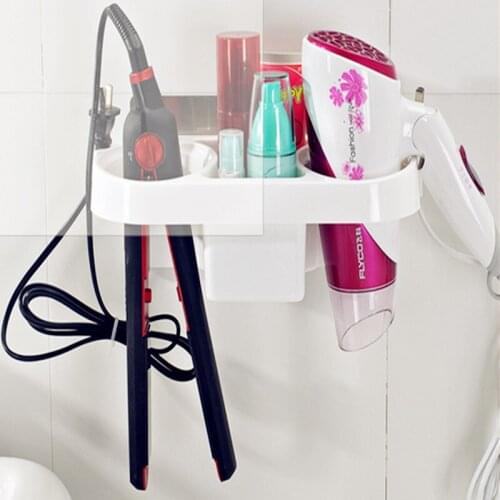 2017 New plastic storage rack holder kitchen rack bathroom wall storage rack Electric hair plywood comb hair dryer holder