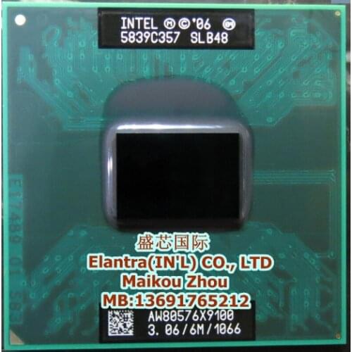 Laptop cpu processor Intel original CPU X9100 x9100 SLB48 X 9100 SLB48 3.06G/6M/1066 PM45 in stock