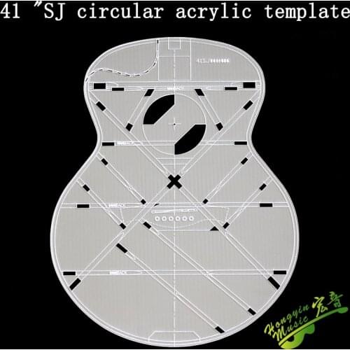 41Inch SJ Guitar Transparent Acrylic Template Guitar Making Molds Appearance Sound Hole Sound Beam Location Map