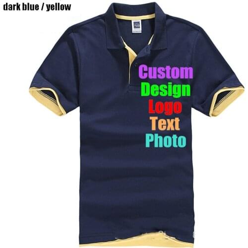 3xl DIY advertising form Custom Made Class Work Uniform Men Boy shirts Logo Photo Company Text Name Print man shirt Collar Tops