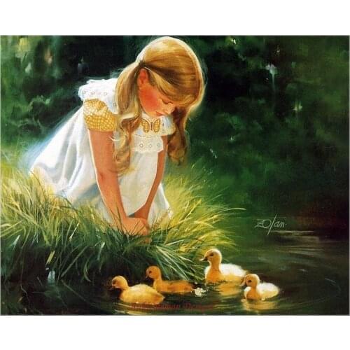 Needlework for embroidery DIY DMC High Quality - Counted Cross Stitch Kits 14 ct Oil painting - Golden Moment