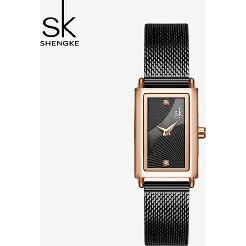 Shengke Fashion Luxury Women Watches Waterproof Stainless Steel Dress Quartz Lady Watch Female Clock Casual Ladies Wristwatches