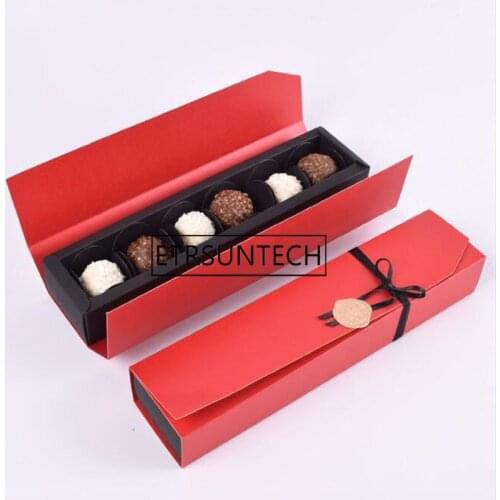 Chocolate Paper Box Valentines Day Wedding Birthday Party Chocolate Gifts Packaging Boxes 100sets